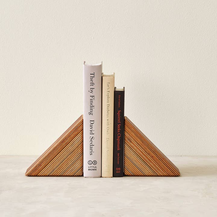 Relic Modern™ | Furniture & Objects - Wholesale Bookend - Modern Walnut & Baltic Birch Wood Bookends - Sold as a Pair3