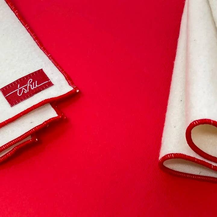TSHU - Wholesale Handkerchief - Unisex - Soft Natural Flannel Handkerchief - 100% Organic Cotton