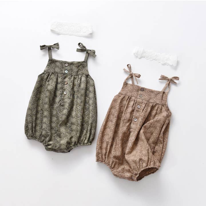 MyKids-USA® - Wholesale Bodysuit (Non-Footed) - Baby - Baby Girls Solid Color Hollow Design Sleeveless Onesies With