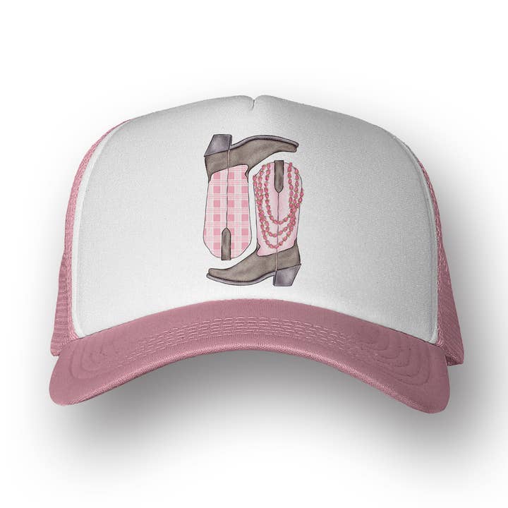 Lokelani Palaka Boots | Trucker Hat for wholesale by Malina Prints