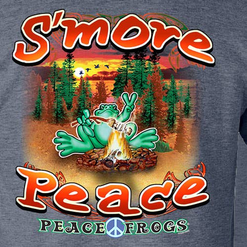 Peace Frogs - Wholesale Screen Printed T-Shirt - Unisex - S'more Peace Short Sleeve T-Shirt1