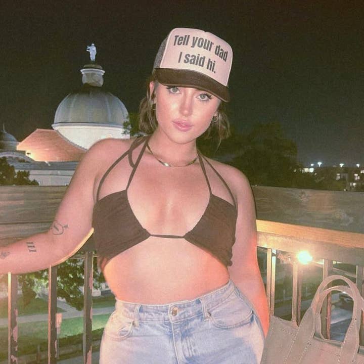 Inappropriate Trucker Hats - Wholesale Trucker Hat - Women's - Tell Your Dad I Said Hi Trucker Hat3