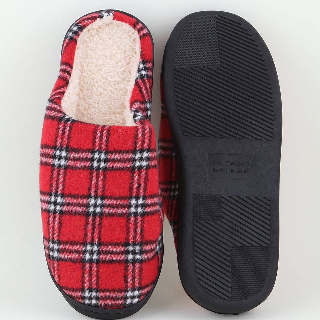 3AM BY H&D ACCESSORIES - Wholesale Slippers - Women's -  Cozy Plaid Slippers3