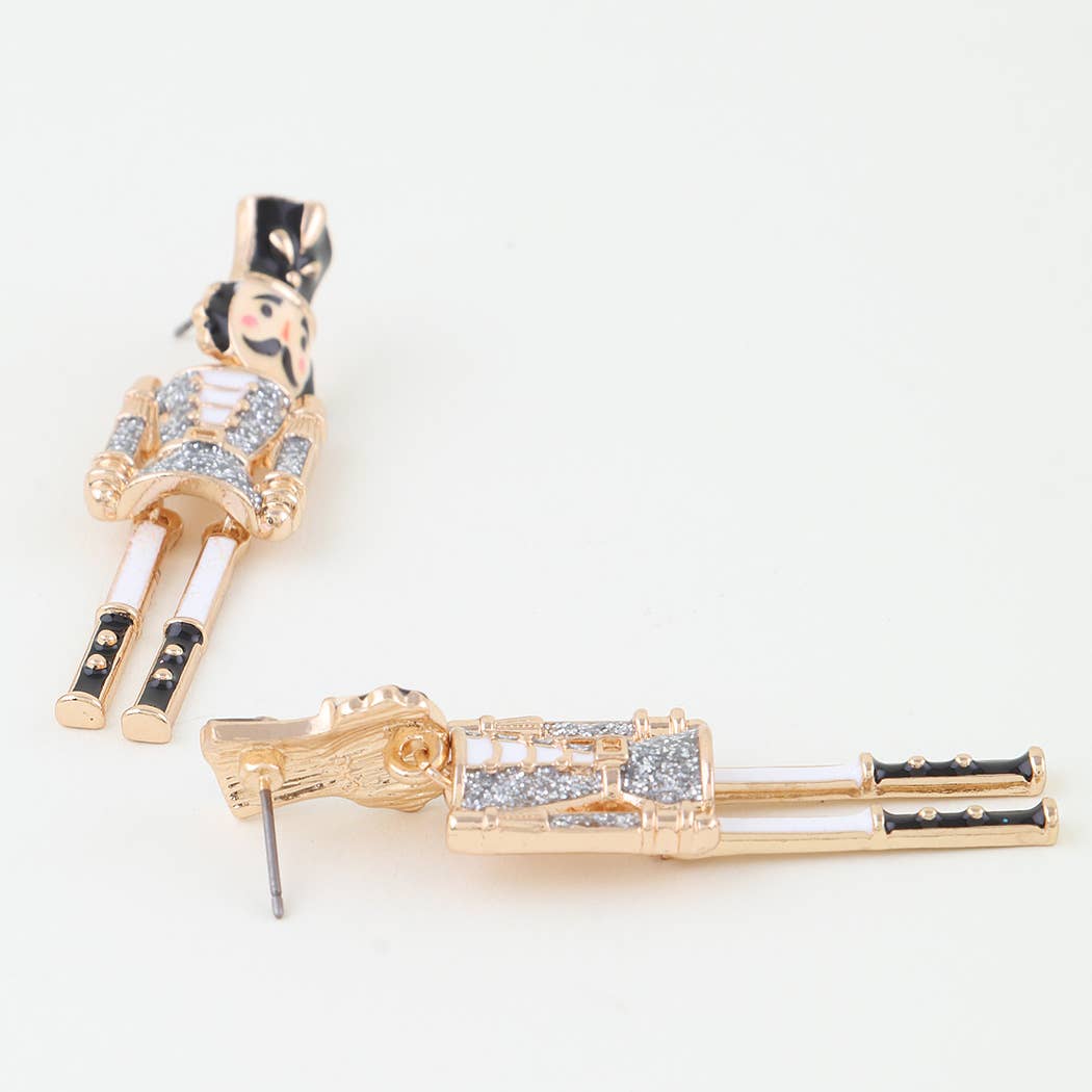 3AM BY H&D ACCESSORIES - Wholesale Dangle Earrings - Glitter Nutcracker Drop Earrings3