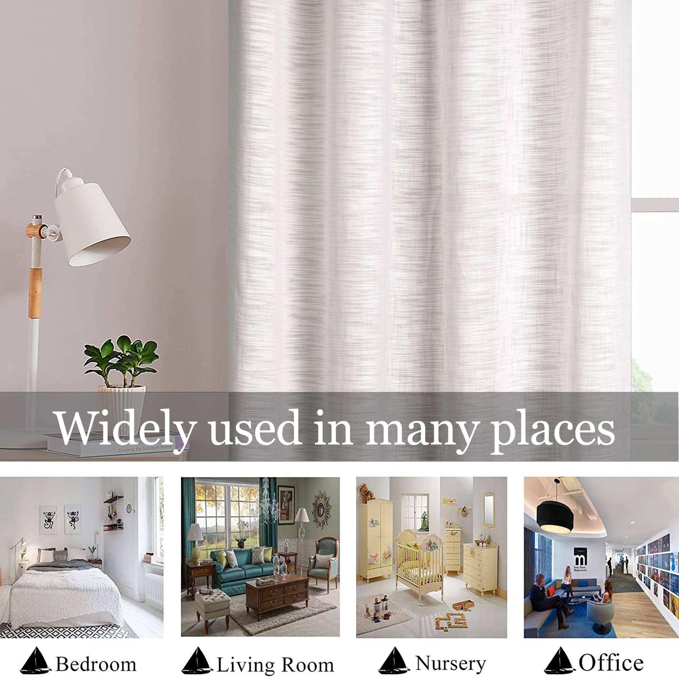 Cottonpassion_US - Wholesale Curtain - Long Window Sheer Curtain 100% Cotton Drape 50x84" 1 Panel4