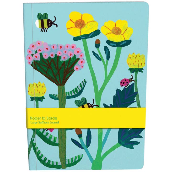 Honey Bees and Flowers Large Softback Journal - ALB 018 for wholesale by Roger La Borde