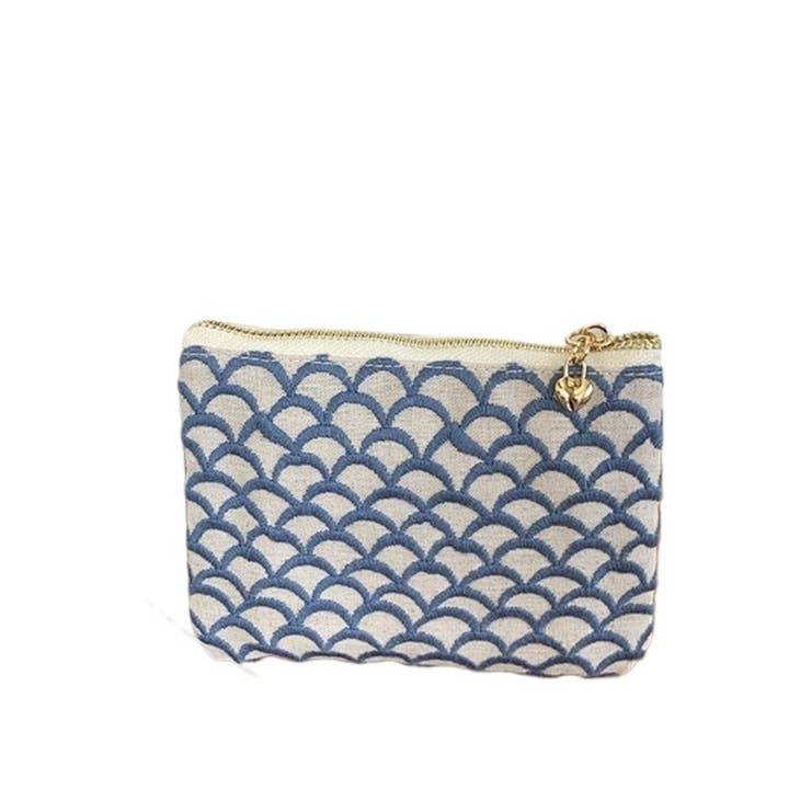 Funkyrel® Atzbranding Limited - Wholesale Makeup/Cosmetic Bag - Cosbai - Minimalist Blue-White Pouch & Makeup Bag