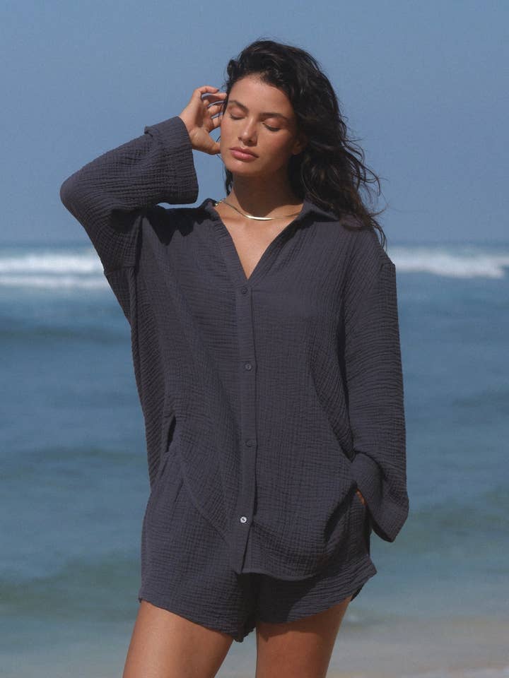 Echo Maxi Conjunto - Azul Marinho por atacado de The Handloom