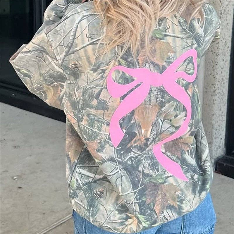 GRIS Sweat à capuche imprimé à manches longues et coupe ample en vente sur Faire3