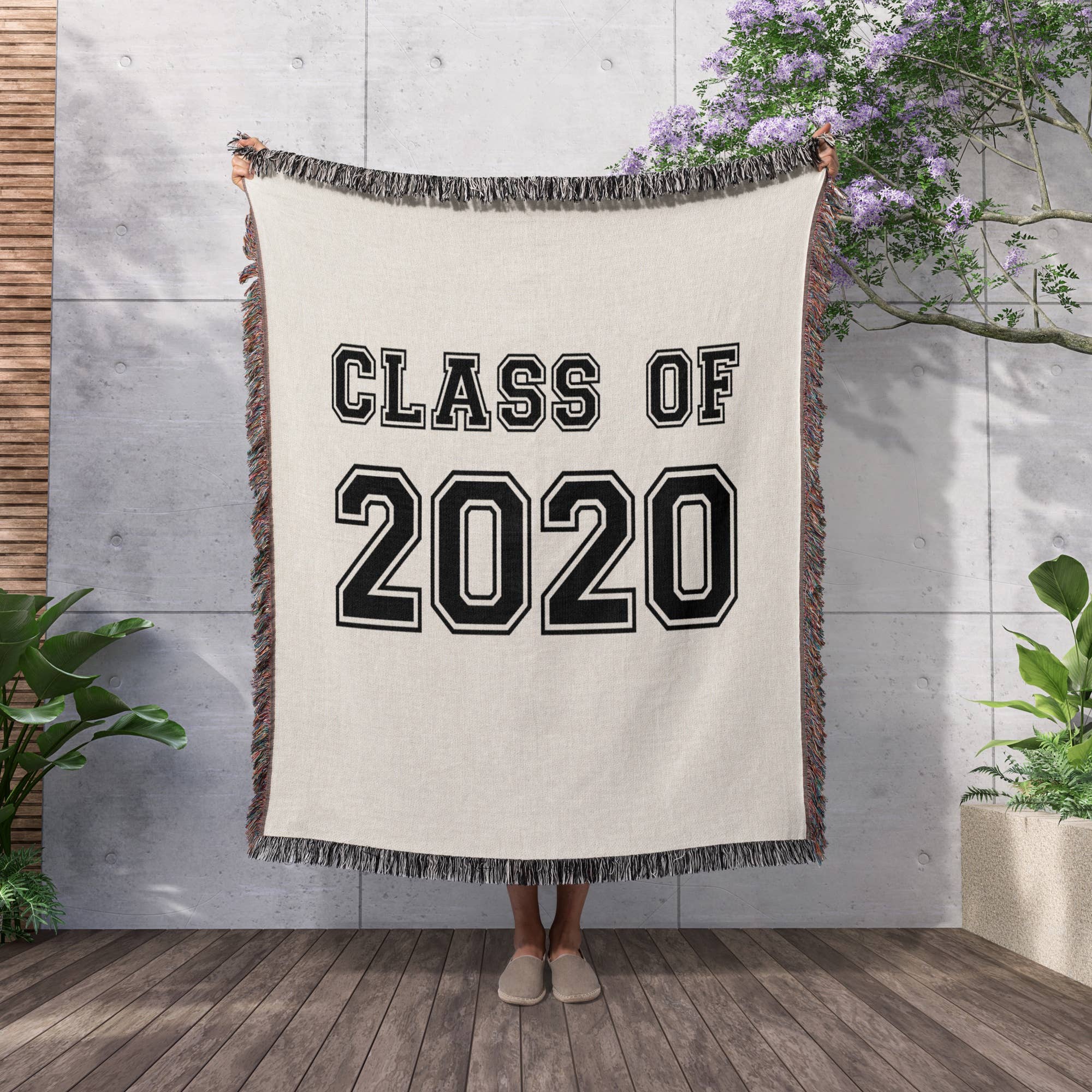 3dRose – wholesale Throw blanket – 3dRose, Class of 2020 - Graduation gift - graduate graduating high school university or college grad black, Blanket2