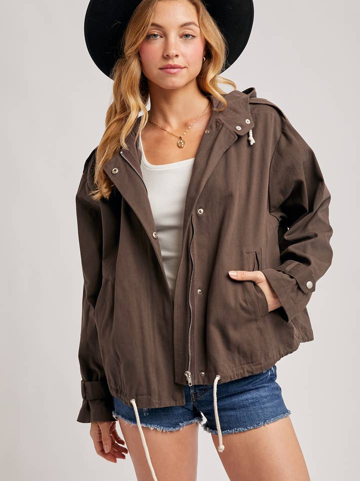 Bluivy – wholesale Jacket – Women's – DRAWSTRING HOODED JACKET2