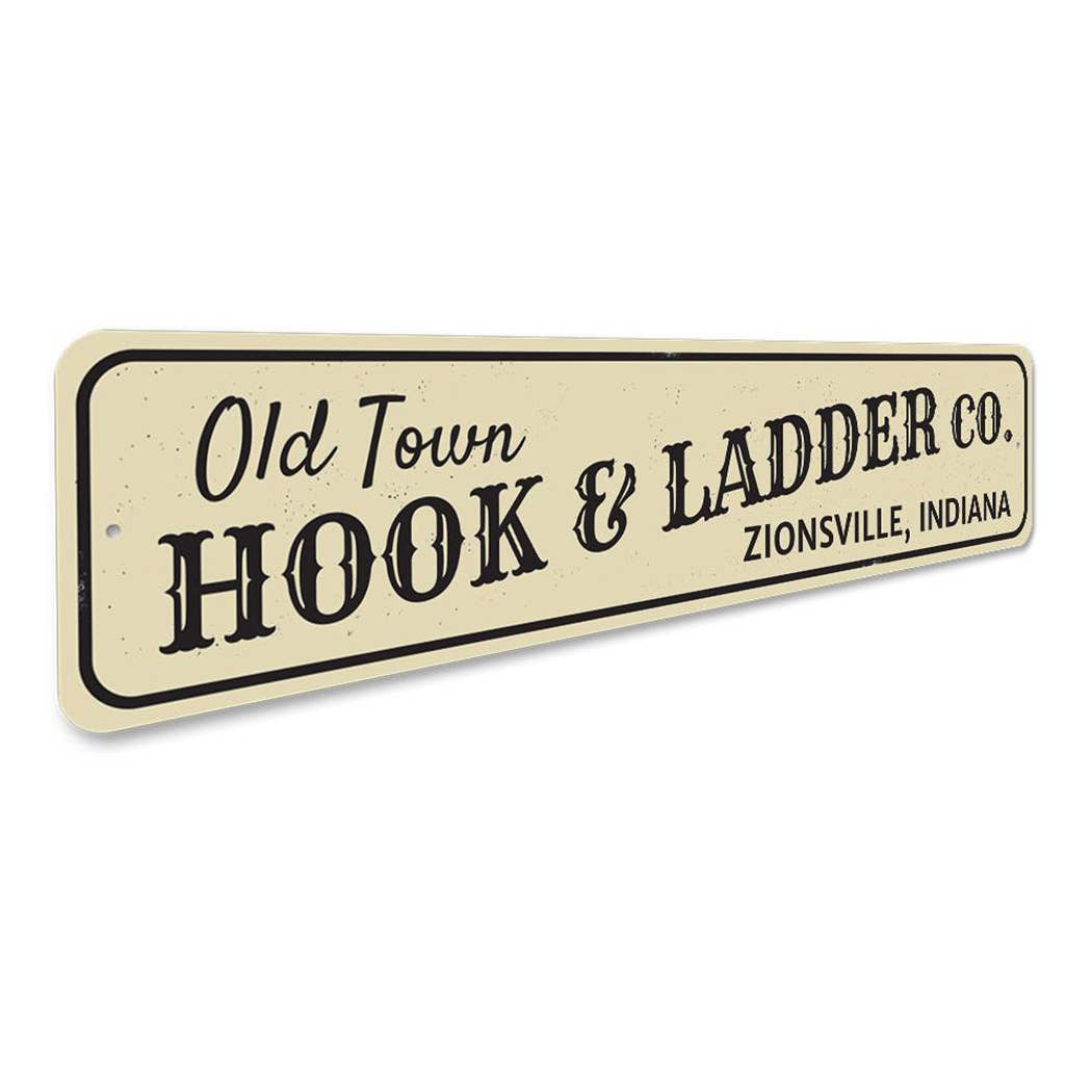 Lizton Sign Shop, Inc – Großhandel Schilder – Schild „Old Town Haken und Leiter“2