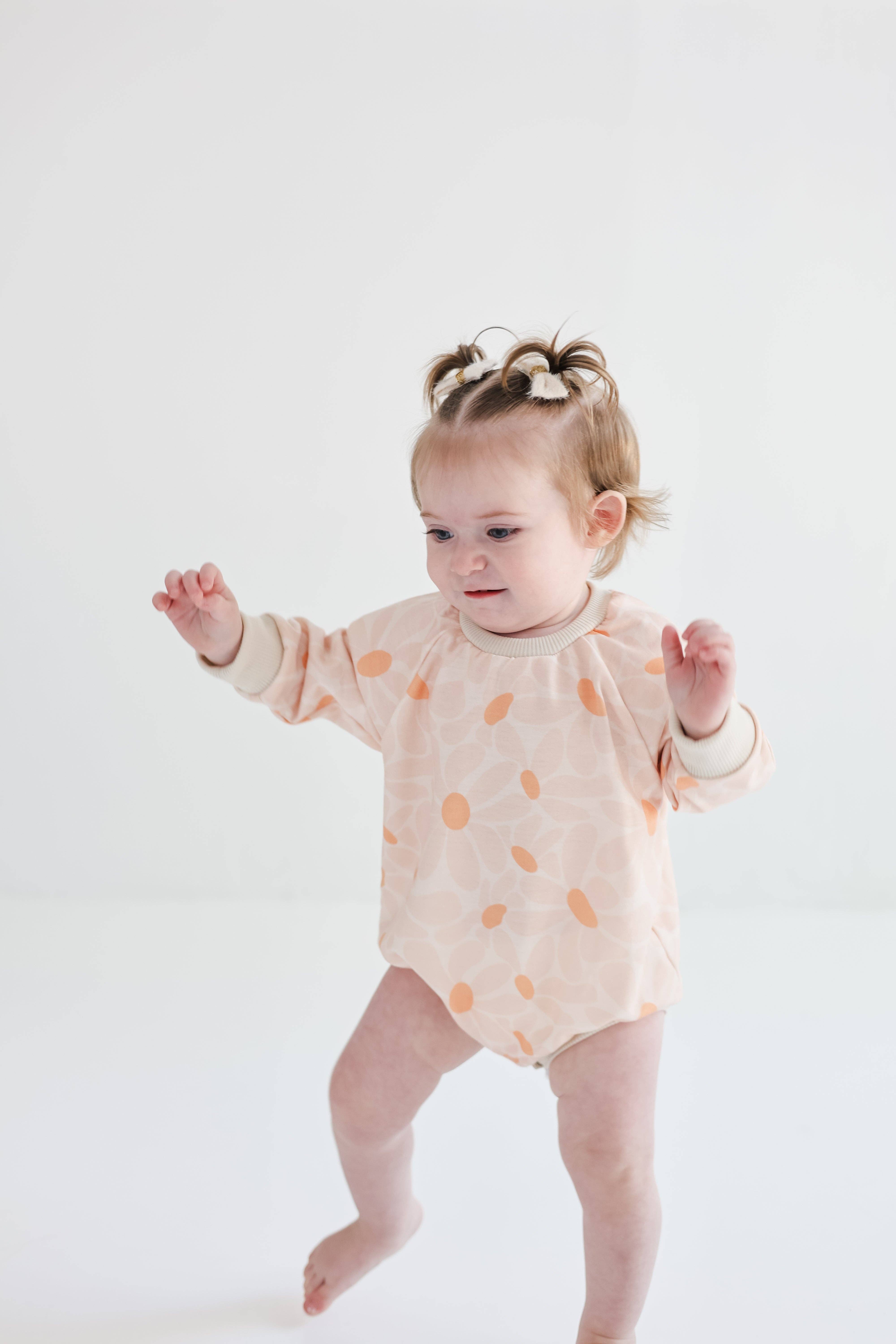 Celebrate Your Tribe - Wholesale Bodysuit (Non-Footed) - Baby - Wavy Petal Long Sleeve Romper0