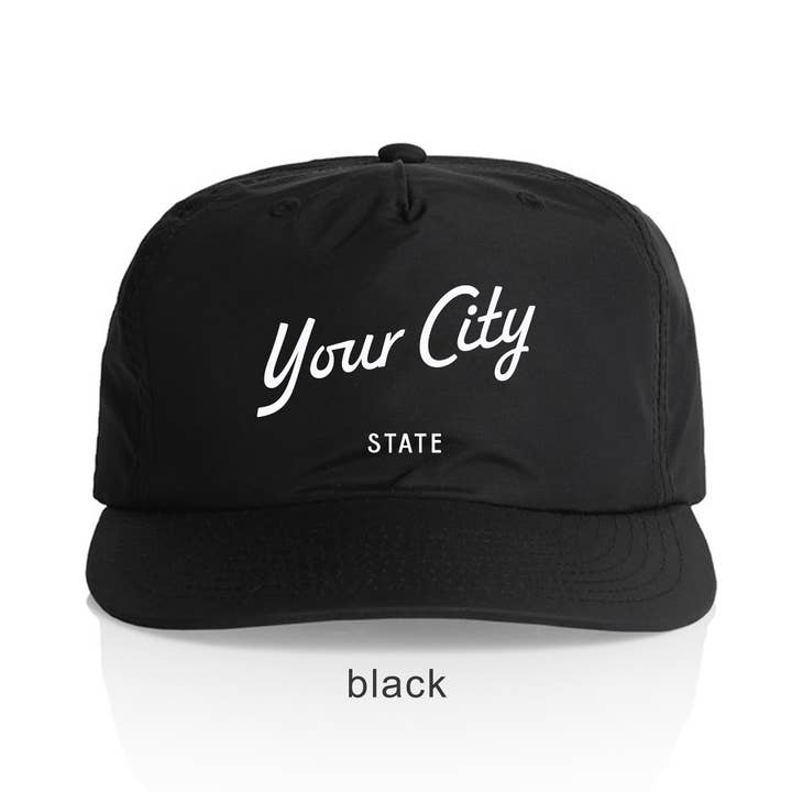 Endless August Supply Co. – wholesale Flat-brimmed cap – Unisex – Custom Nylon Hat | Script Text Customizable Hat | Name Drop31