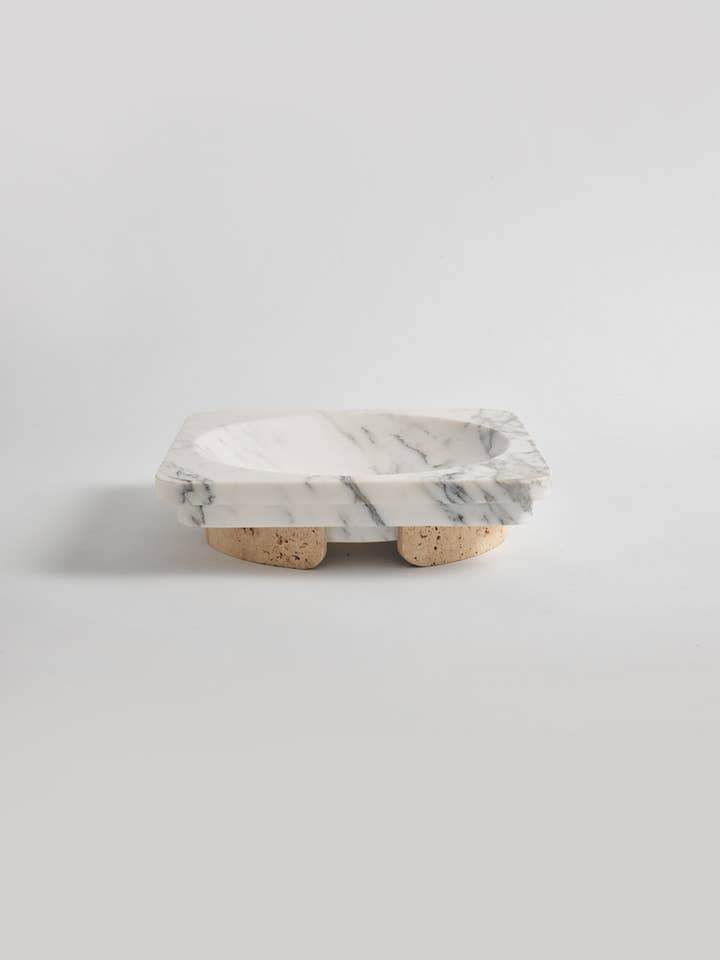 Cuenco Caldera Arabescato y Travertino para venta al por mayor de Greg Natale