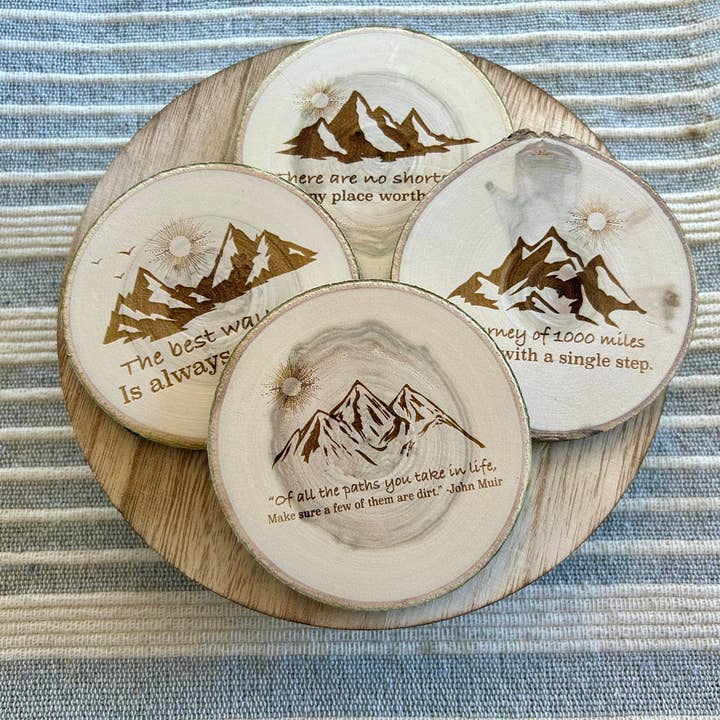 Parks Art Collection - Wholesale Coasters - Of all the paths you take in life, John Muir Quote Coster3
