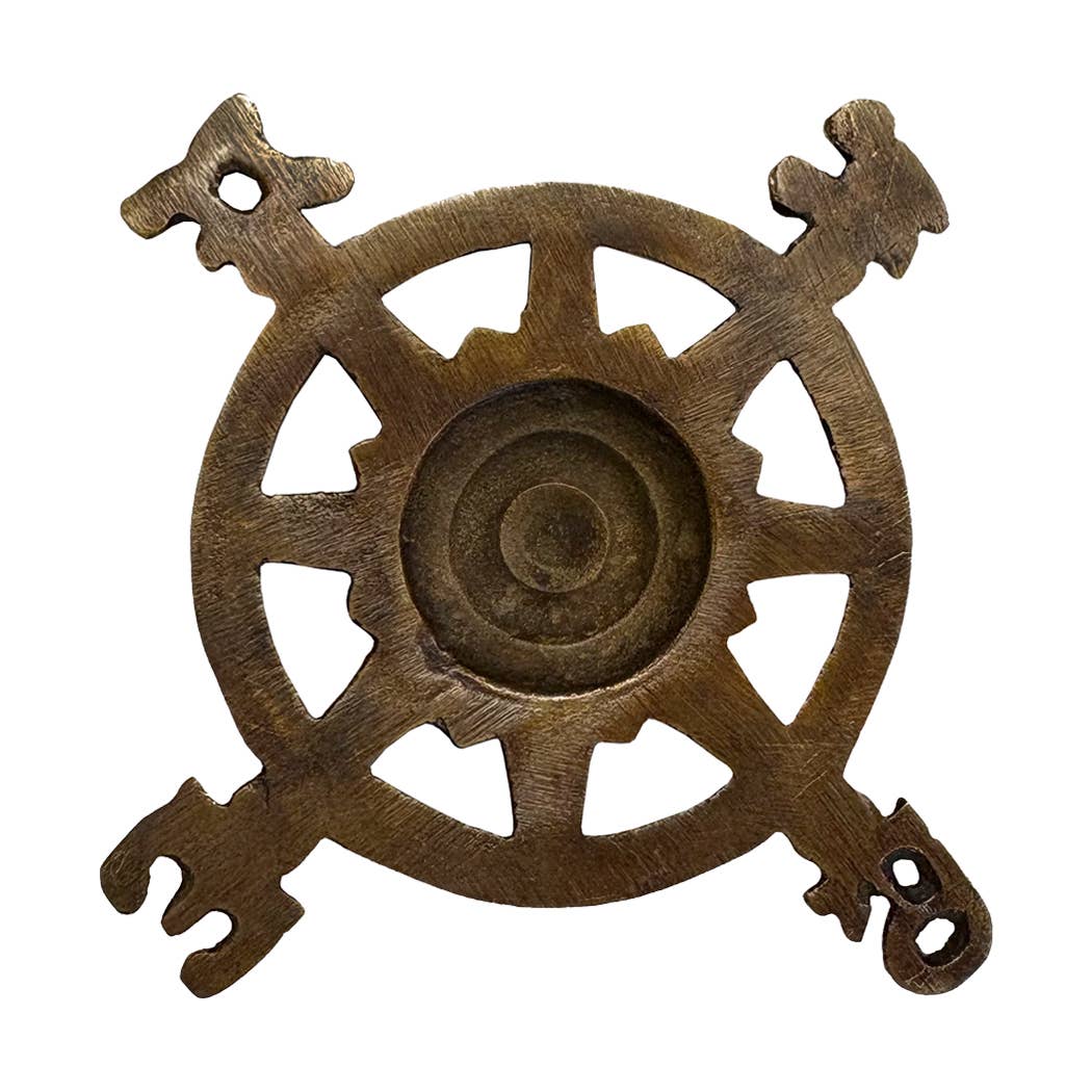 Madison Bay Co. - Historical Home Decor Reproductions - Wholesale Paper Weight - Compass Rose Solid Antiqued Brass Paperweight-Decor, 4-1/2”1