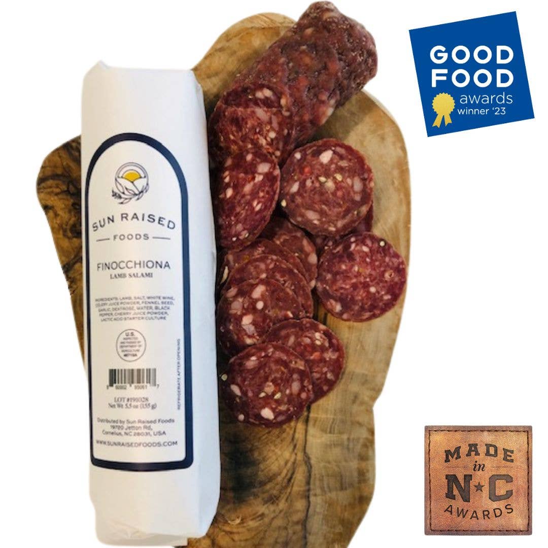 Sun Raised Foods - Wholesale Salami - Case of 12 Finocchiona Lamb Salami