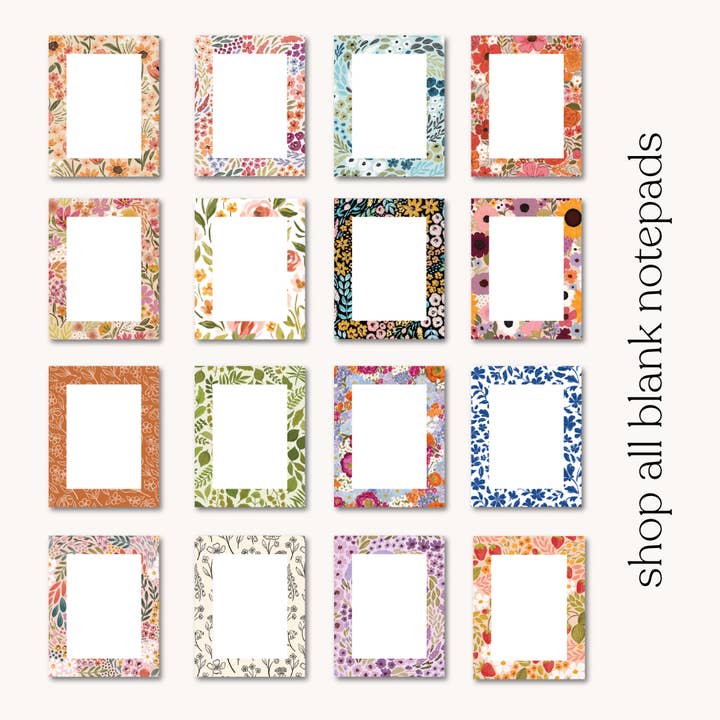 Elyse Breanne Design - Wholesale Notepad - Waterfall Floral Blank Notepad2