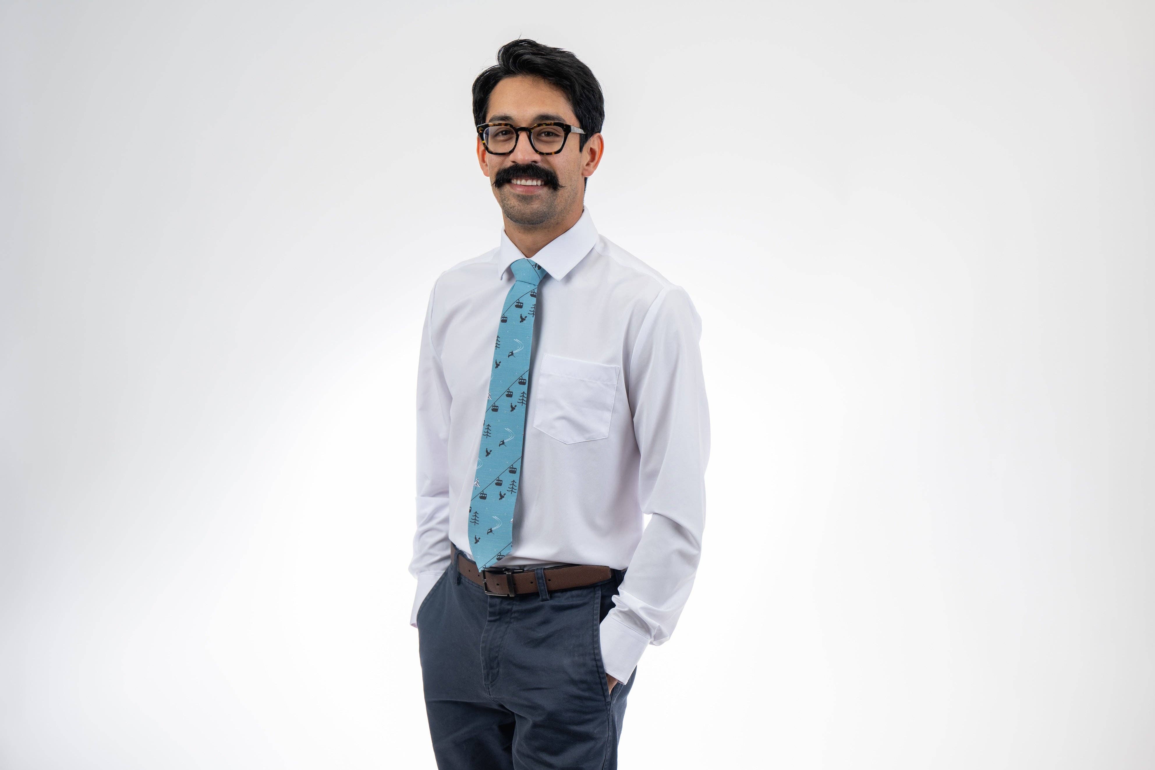 Bombora Ties - Wholesale Necktie - Men's - Lift Lines (Blue)1