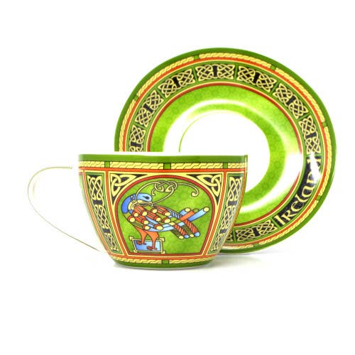 Dublin Gift Company - Wholesale Coffee/Tea Cup - Royal Celtic Peacock Cup & Saucer4