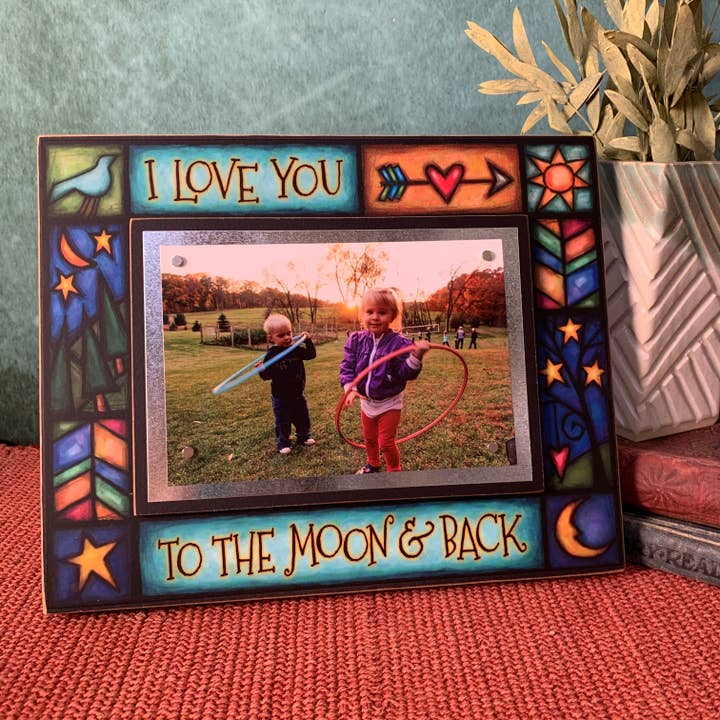 Macone Clay / Spooner Creek - Wholesale Picture Frame - Kids & Baby - WAF75 - Love You to Moon and Back Picture Frame