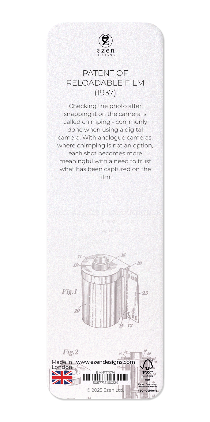 Ezen Trade – wholesale Bookmark – PATENT OF RELOADABLE FILM (1937): Patent Bookmark1