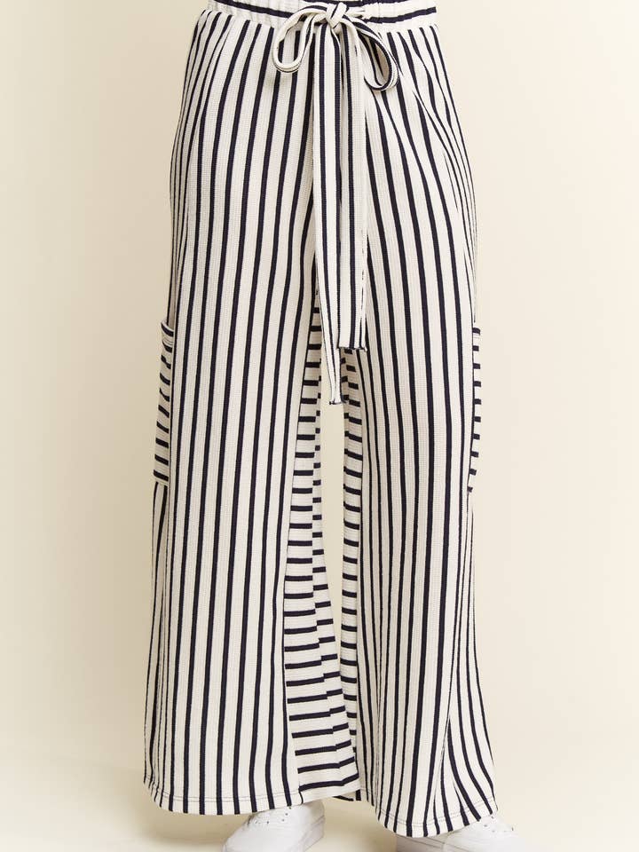 JADE BY JANE - Wholesale Pants - Women's - PLUS SIZE STRIPE WIDE LEG PANTS42