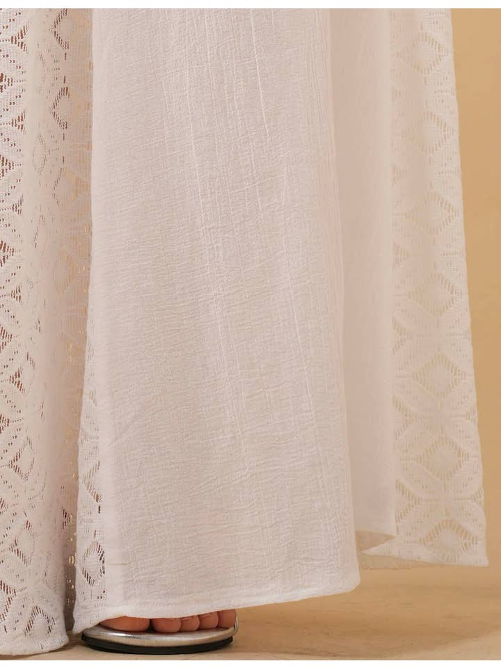 Ladies White Back Smocking Cami Top & Skirt Set SKST5KC1901 for wholesale on Faire16