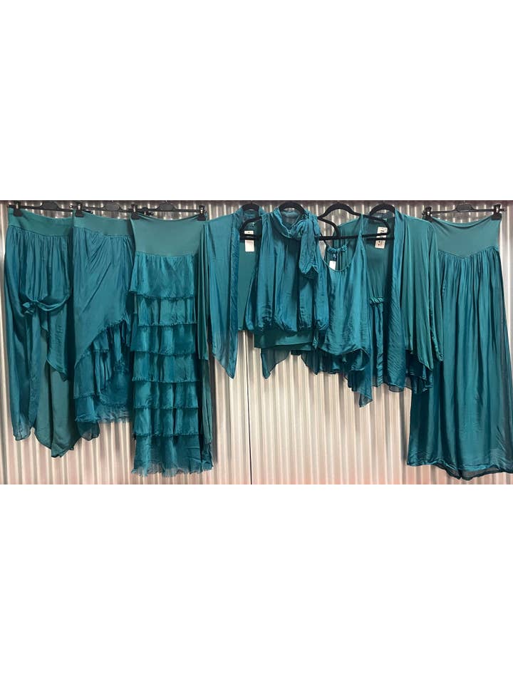 Dance in Paris - Wholesale Skirt - Women's - Silk Tiered Solid Skirt