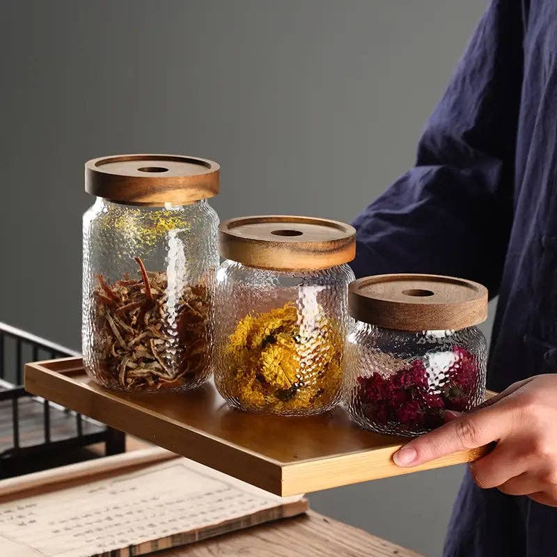 Huis Van Merken - Wholesale Food Storage Container - Airtight Glass Coffee Jars - Wooden Lid Canisters Food Storage4