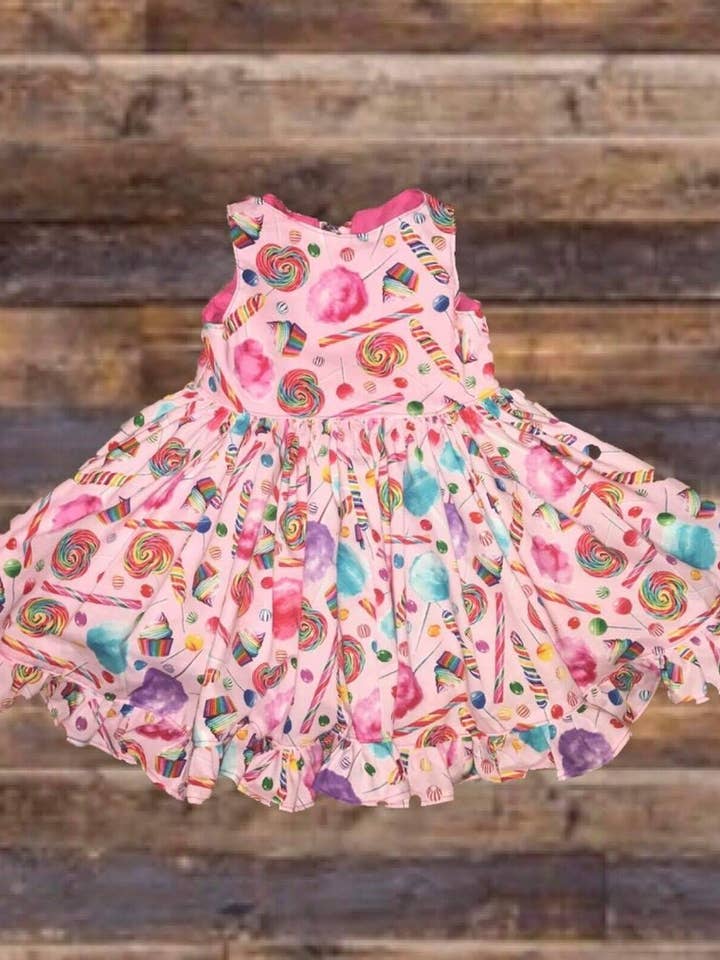 Vestido Candy Easter, Easter twirl Dress, Vestido de aniversário Candy por atacado de Sassy and Southern Boutique Creations