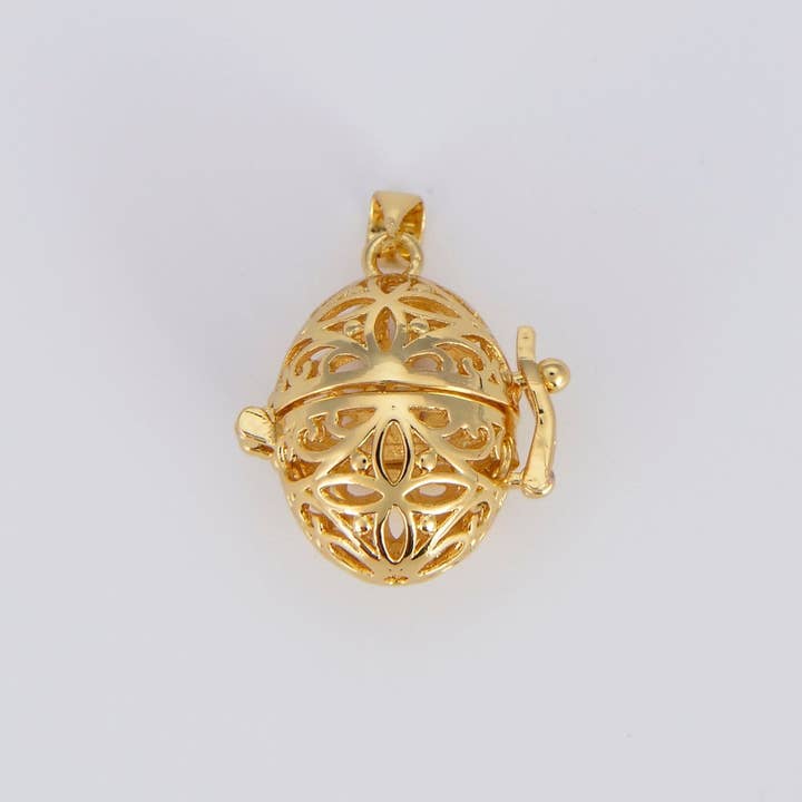 Healing Stone kooi hanger goud EGG hanger, edelsteen diffuser sieraden maken, DIY edelsteen natuurlijke steen hanger bedels ketting H-740 voor wholesale door Aim Eternal