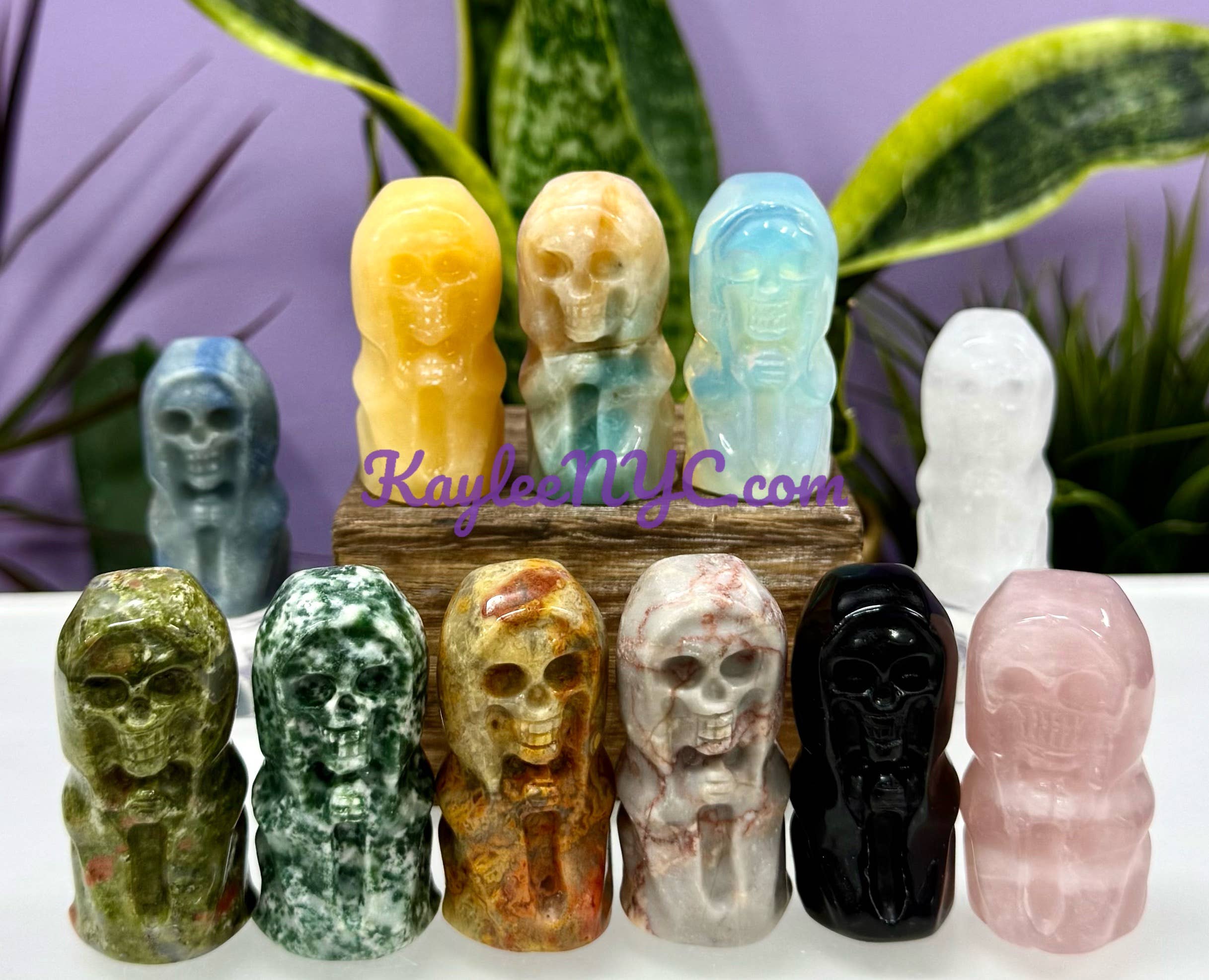 KayleeNYC - Wholesale Spiritual Stone/Crystal - 5cm Mix Crystals Grim Reaper Healing Energy0