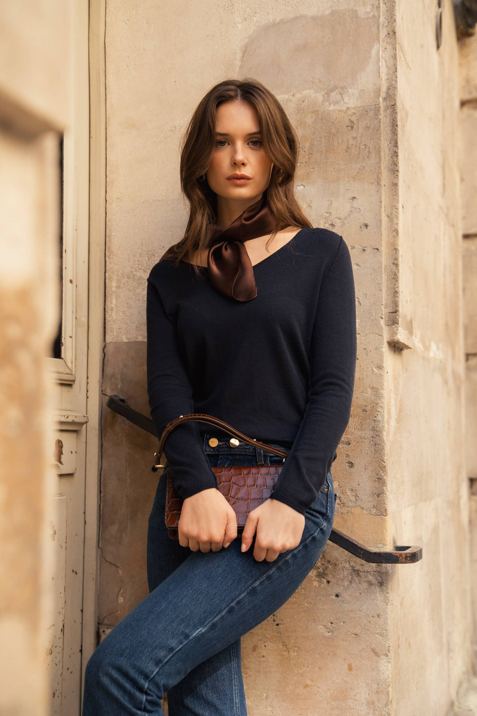 jw.atelier - Wholesale Knit Sweater - Women's - Cashmere silk V-neck sweater18