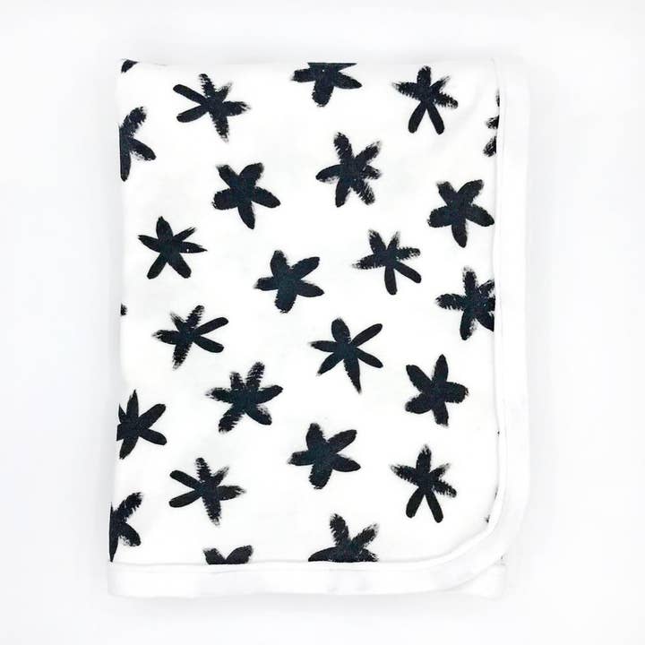 Sunny Day Designs - Wholesale Receiving Blanket - Baby - Starry Eyed Organic Cotton Baby Blanket1