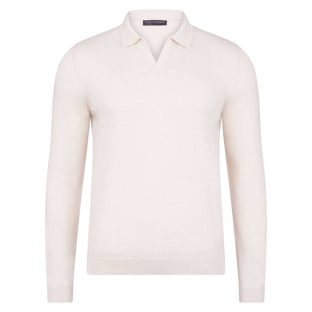Paul James Knitwear – Großhandel Poloshirt – Herren – Herrenleichte Baumwoll-Poloshirt ohne Knöpfe0