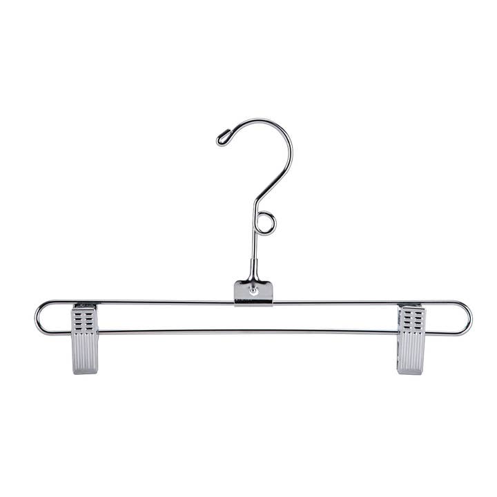 Store Supply Warehouse - Wholesale Clothes Hangers - 12" Chrome Metal Skirt And Pants Hanger