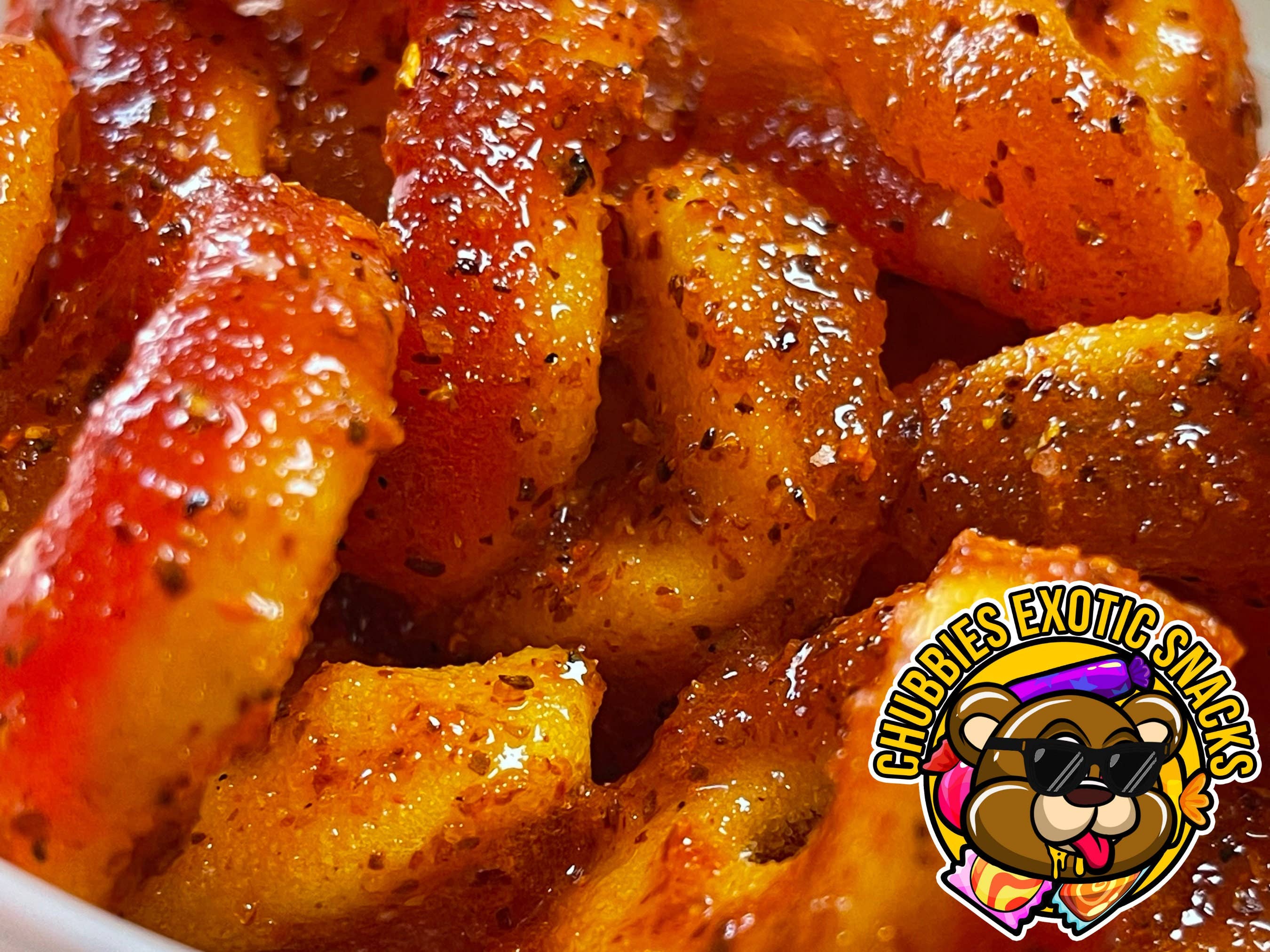 CHUBBIES EXOTIC SNACKS – wholesale Boiled sweets – Dulce Enchilados Spiced Peach Rings - Spicy Peach Rings4