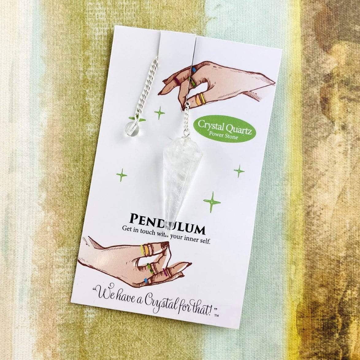 Rock Paradise - Vente Pierre et cristal de spiritualité - Pendule en pierre de cristal à 7 pierres sur chaîne – Guérison spirituelle1