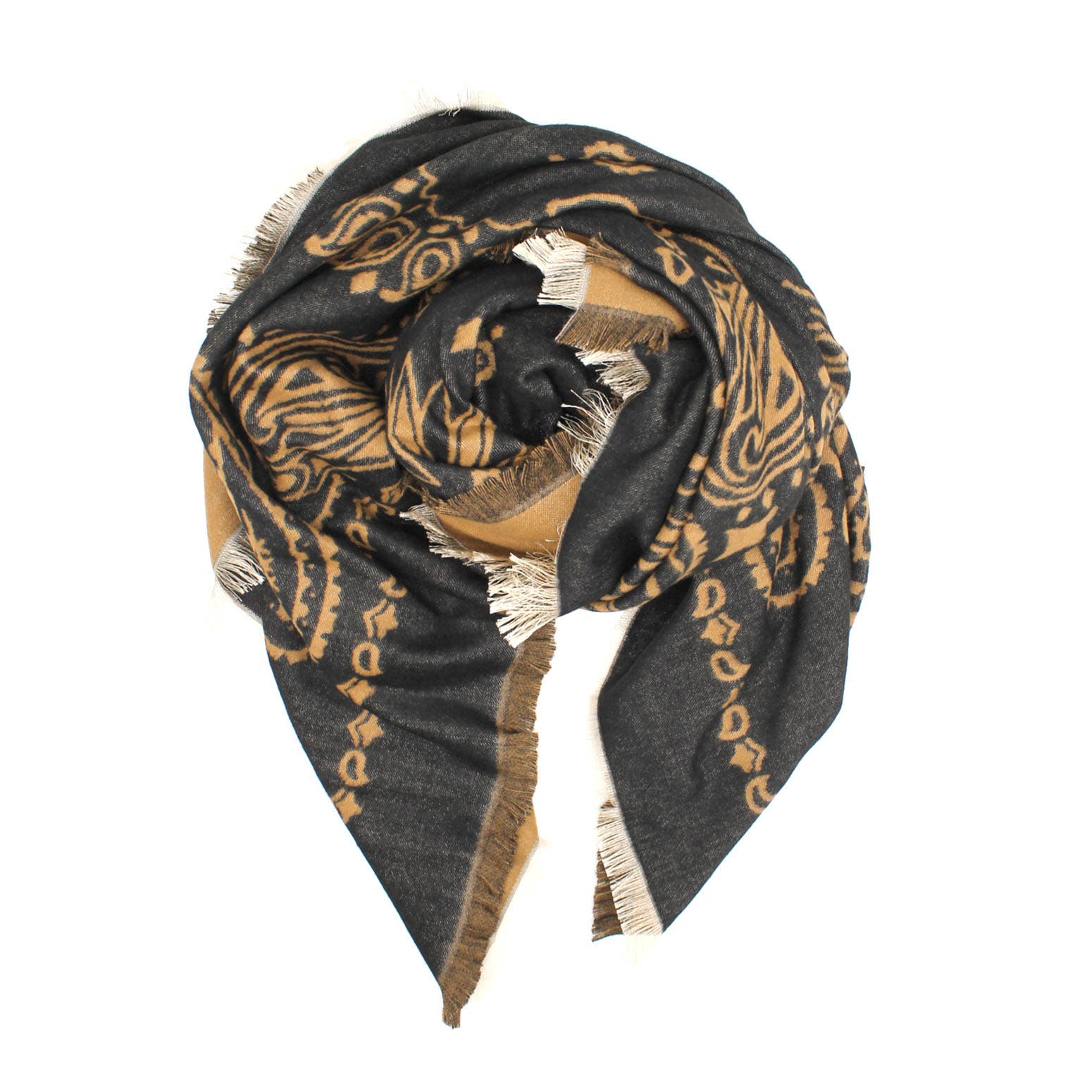 Vimoda - Wholesale Scarf - Women's - Large paisley pattern bandana scarf4