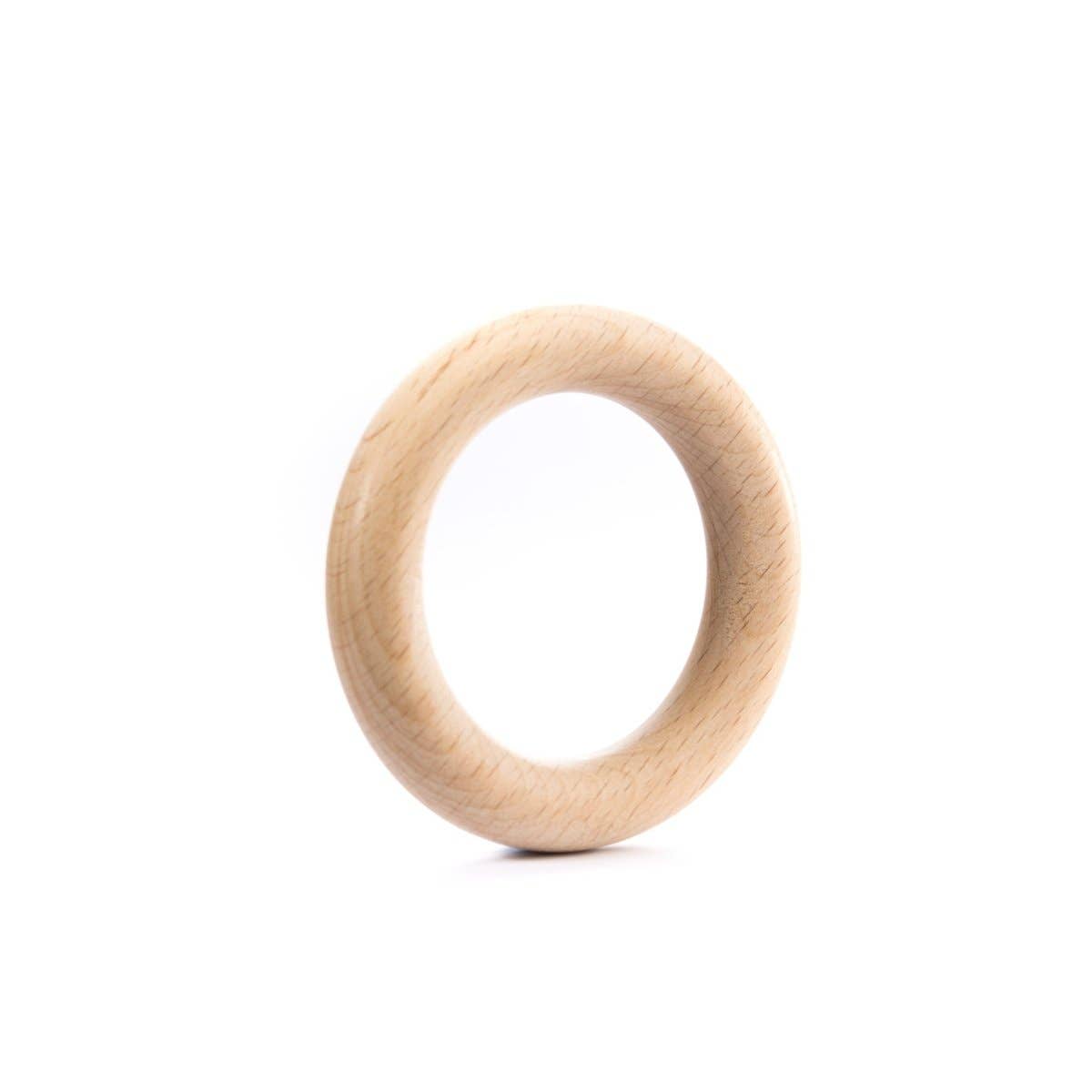 Cara & Co Silicone Craft Supply – wholesale Teether (not clip-on) – Baby – Beech Wood Rings5