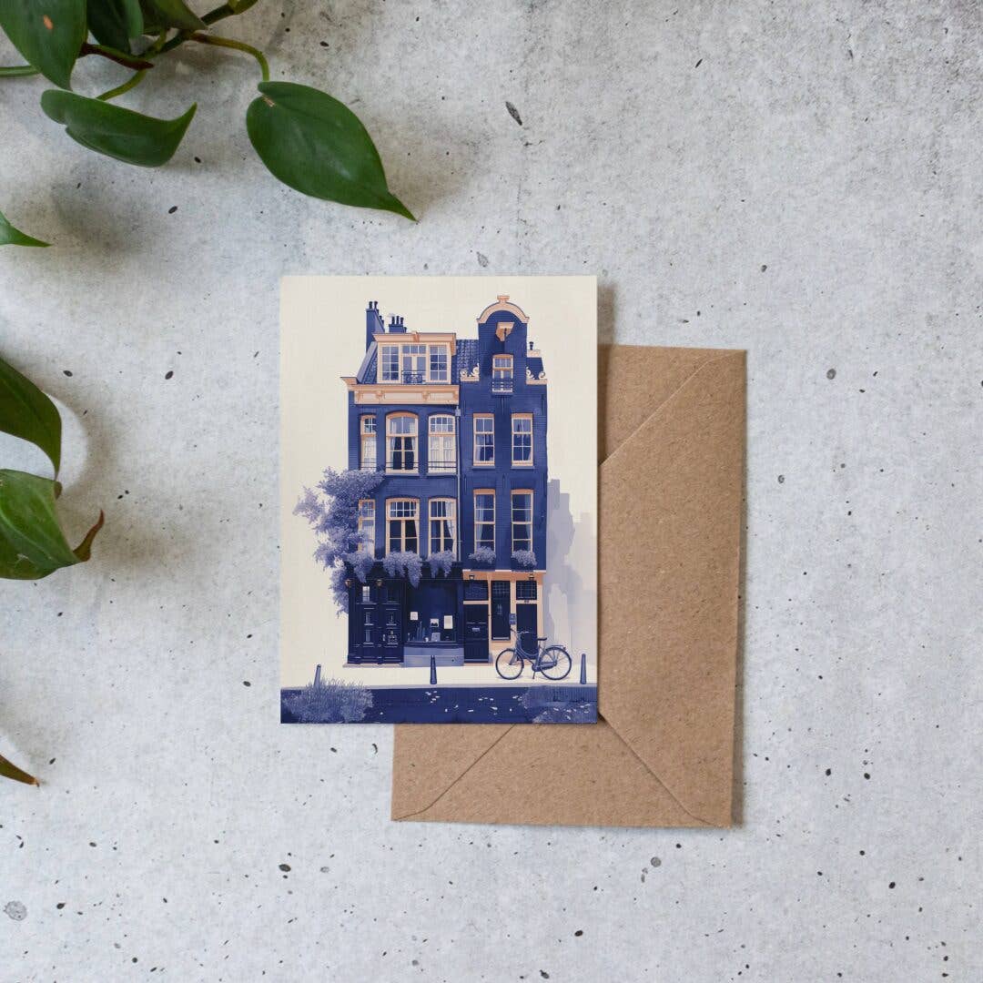 Botanopia - gifts , decor and cards for plant lovers - Wholesale Everyday Greeting Card - Wisteria on the canal house | Everyday Greeting Card | Dutch4