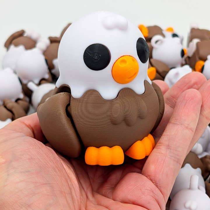 Great American Designs - Wholesale Fidget Toy - Kids - Tiny Baby Bald Eagle 3D Printed Toy, Fidget Toy1