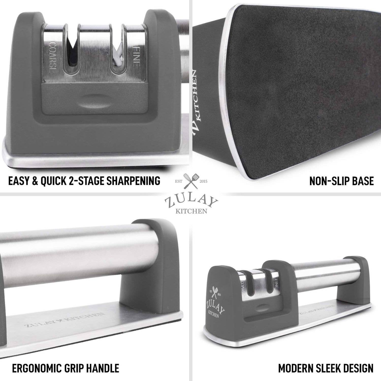 Zulay Kitchen - Wholesale Knife Sharpener - Premium Quality 2-Stage Knife Sharpener3