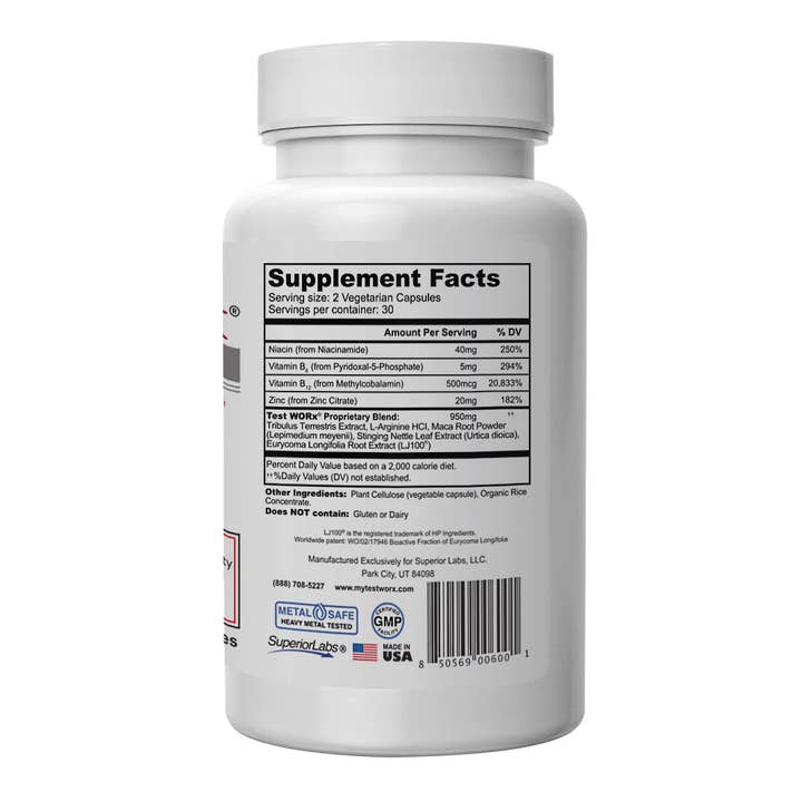 Superior Labs – Engroshandel Kosttilskud og vitaminer – TestWORx® Bedst Sælgende Naturlig T-Booster3
