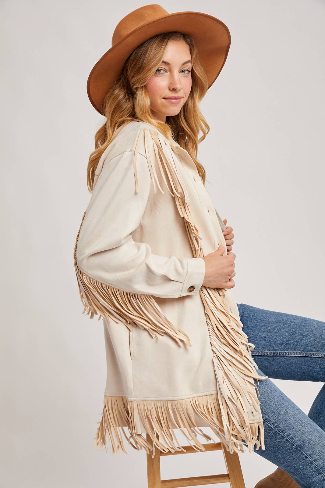 Bluivy - Wholesale Jacket - Women's - VEGAN SUEDE FRINGED JACKET19