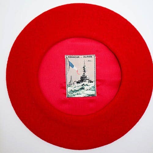 Le Beret Français - Vendita all'ingrosso Basco - Unisex - Berretto Edizione Vintage Rosso - Onore e Patria1