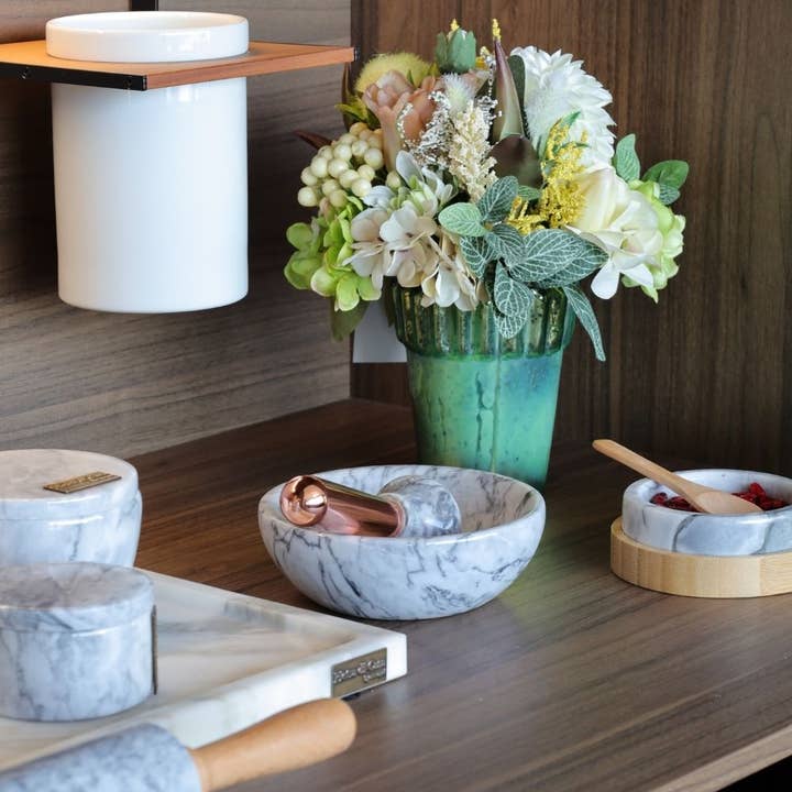 PIETRA DI CASA - Wholesale Mortar & Pestle - OMA Rosé Kitchen Mortar and Pestle