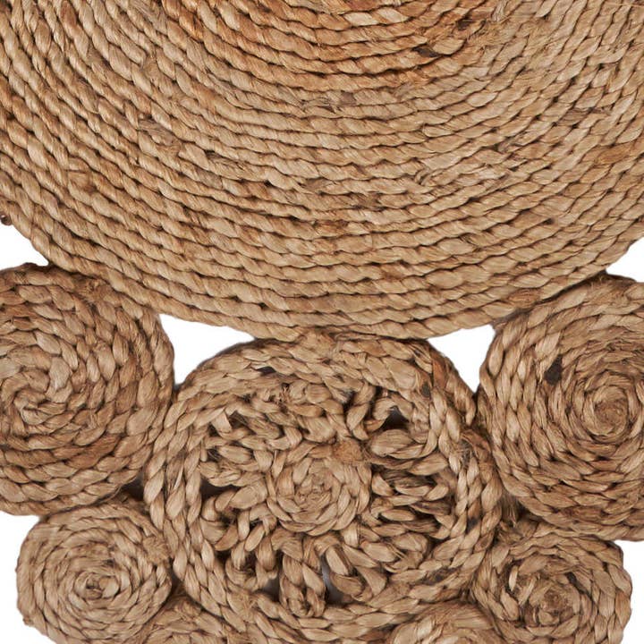 Natural Connected Jute Circles Table Runner for wholesale on Faire1